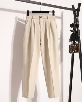 Loose drape Casual pants black large yard suit pants for women