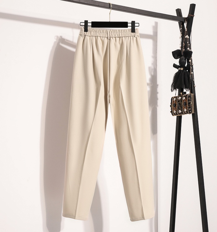 Loose drape Casual pants black large yard suit pants for women