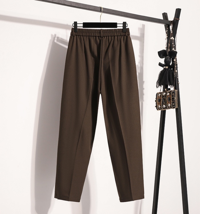 Loose drape Casual pants black large yard suit pants for women