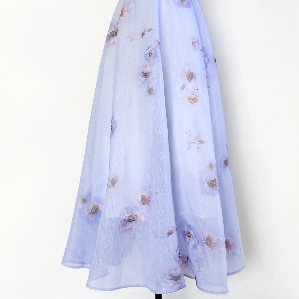 Breast care vacation autumn lady sling printing dress