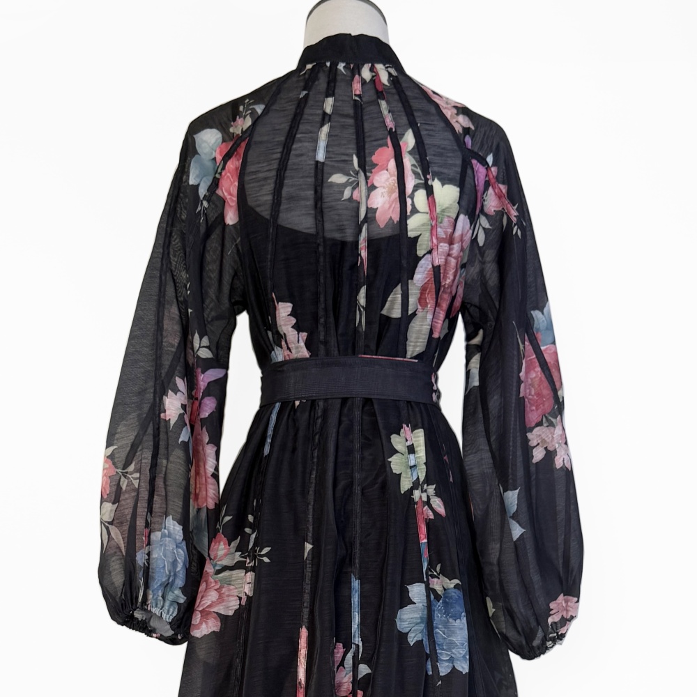 Printing long dress stitching dress for women