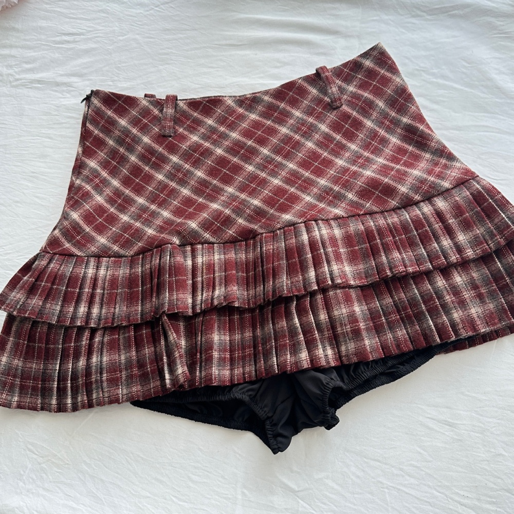 Aristocracy short skirt plaid tops a set for women