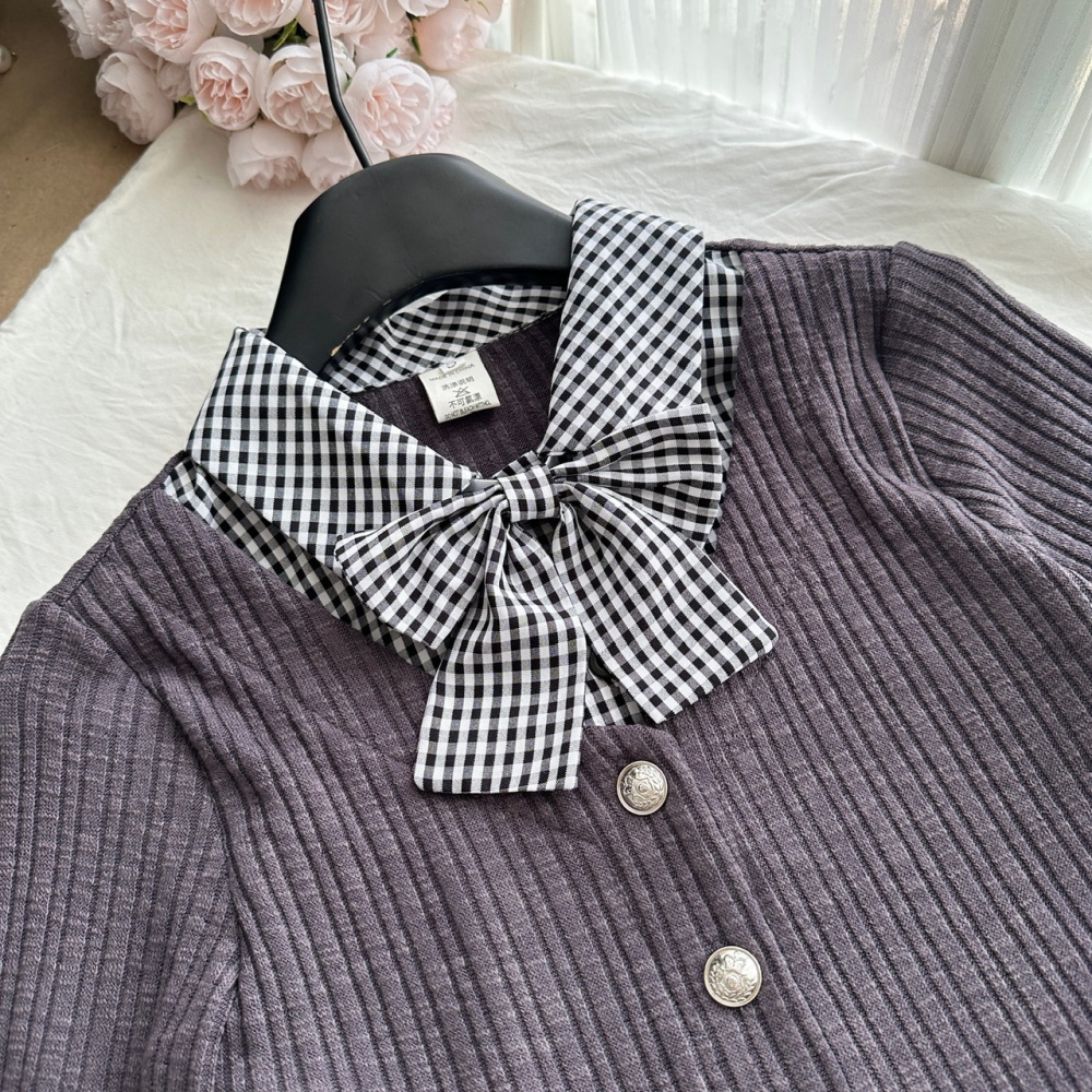 Aristocracy short skirt plaid tops a set for women