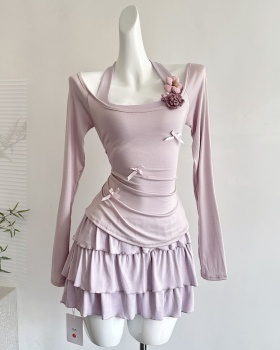 Niche autumn jade enticement dress 2pcs set