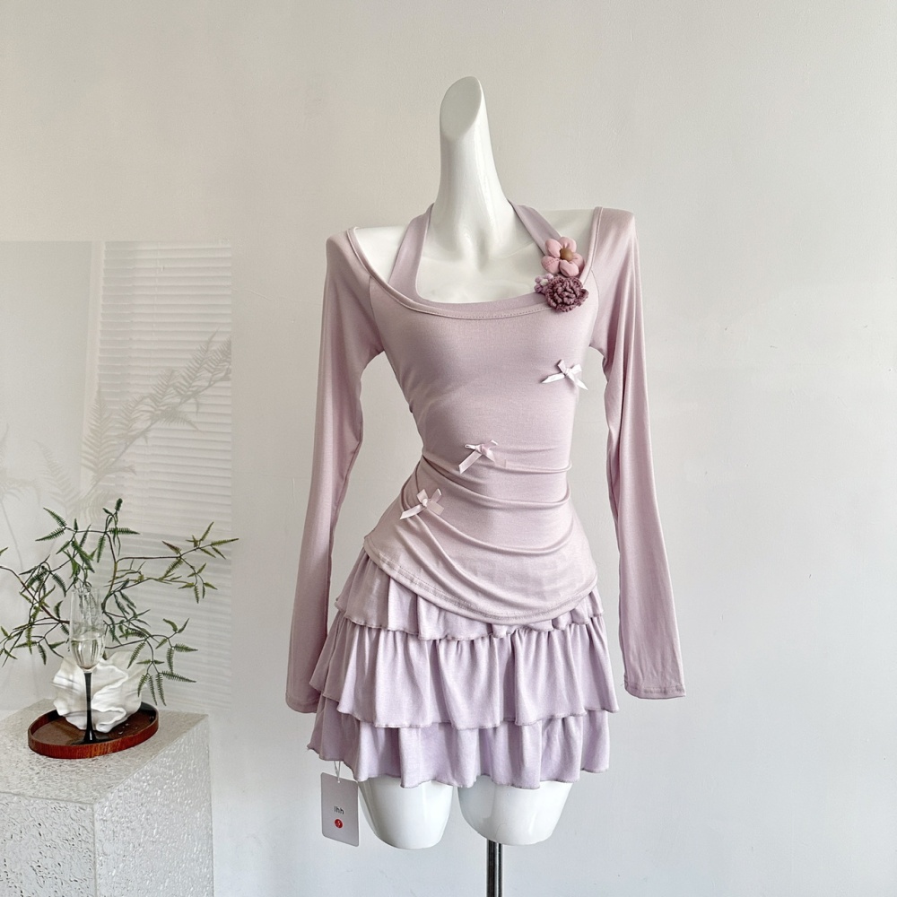Niche autumn jade enticement dress 2pcs set
