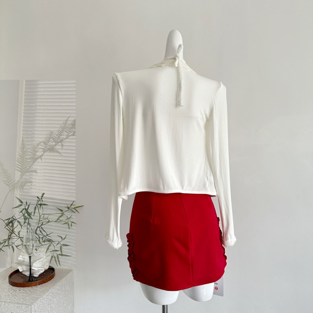 Sweetheart halter tops enticement short skirt 3pcs set