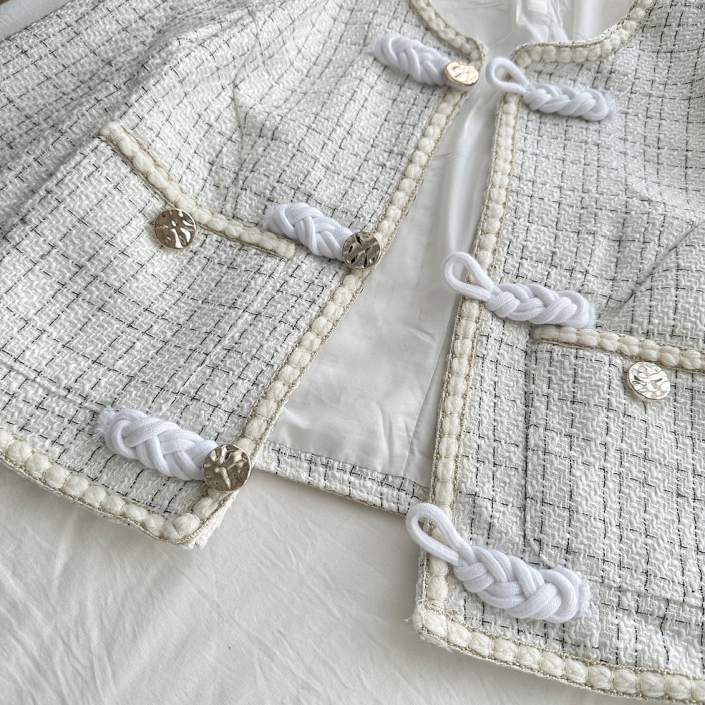 Chanelstyle coat A-line short skirt a set