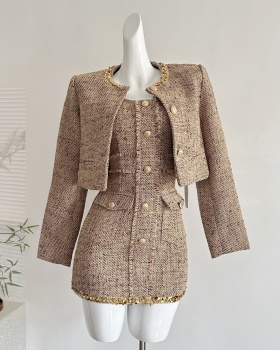Autumn swan France style chanelstyle dress for women