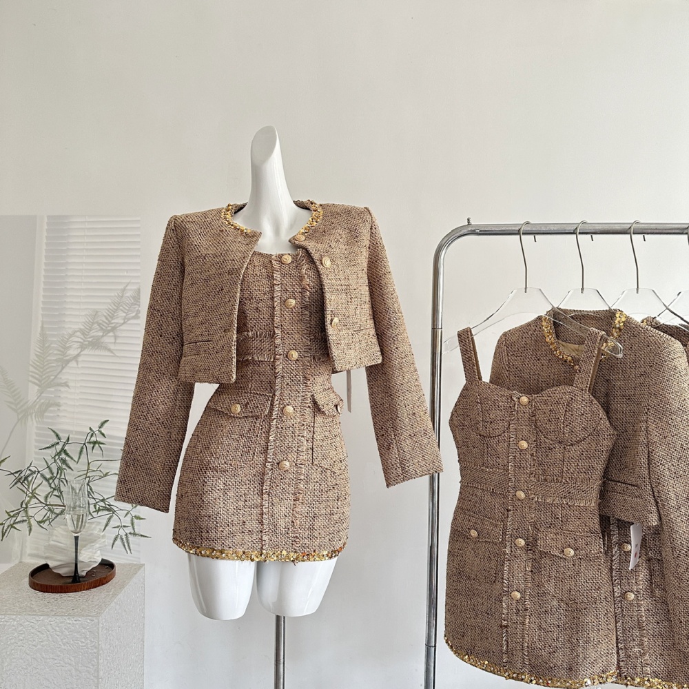 Autumn swan France style chanelstyle dress for women