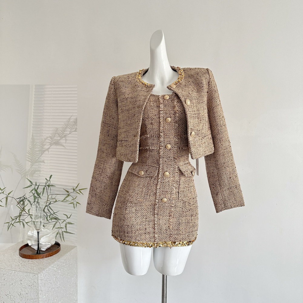 Autumn swan France style chanelstyle dress for women