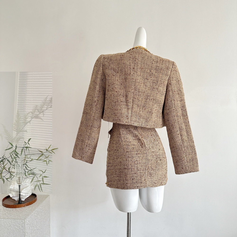 Autumn swan France style chanelstyle dress for women