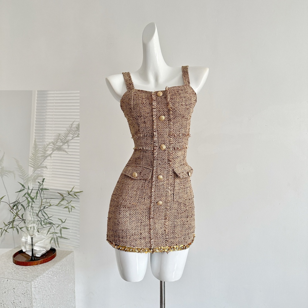 Autumn swan France style chanelstyle dress for women