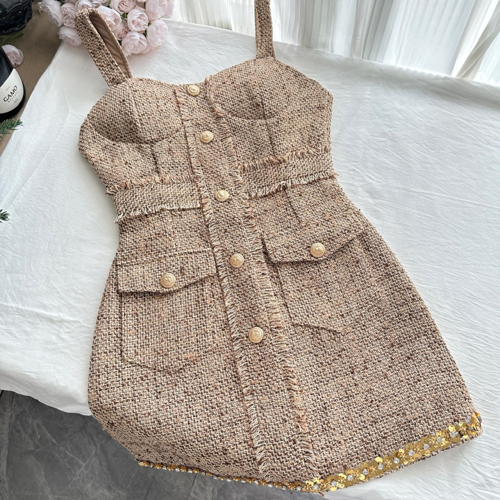 Autumn swan France style chanelstyle dress for women