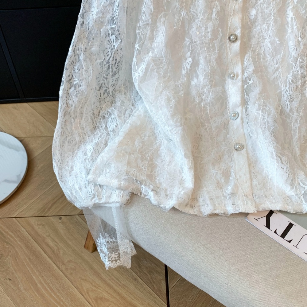 Slim long sleeve chiffon shirt conventional autumn tops