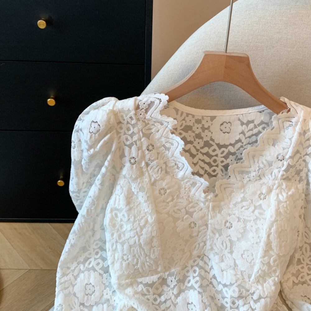 Korean style temperament bottoming shirt lace shirts
