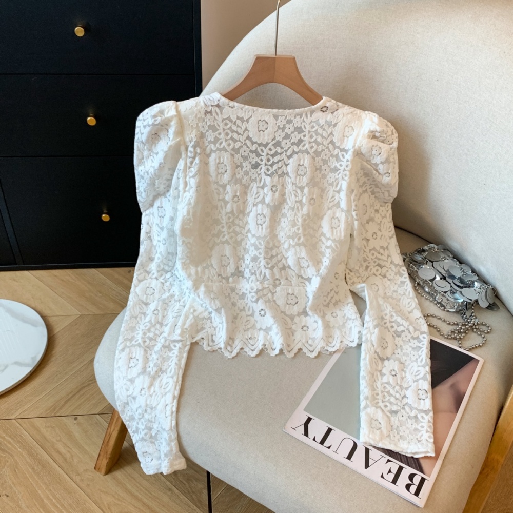Korean style temperament bottoming shirt lace shirts