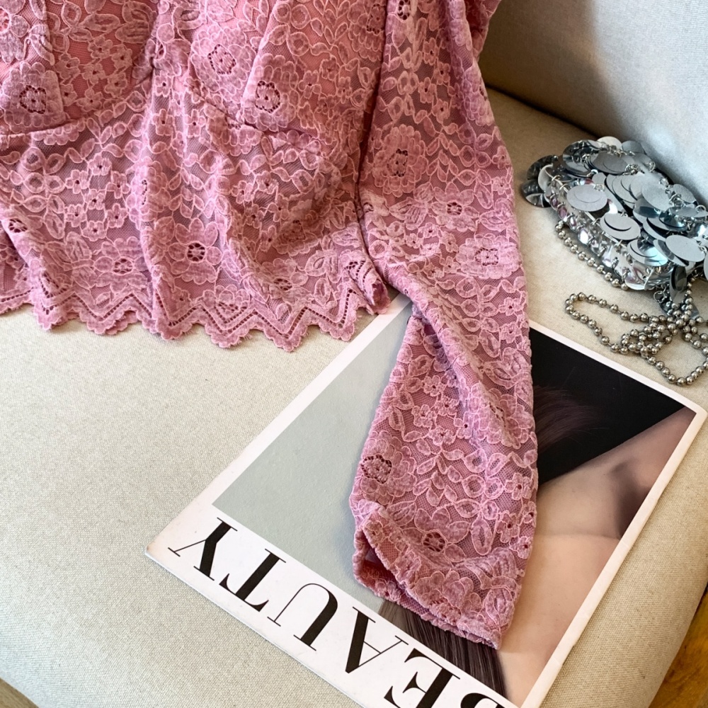 Korean style temperament bottoming shirt lace shirts
