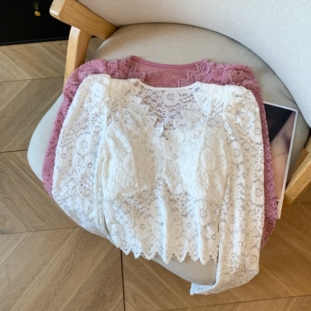 Korean style temperament bottoming shirt lace shirts