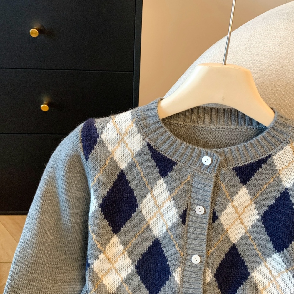 Quilted chanelstyle cardigan knitted sweater for women
