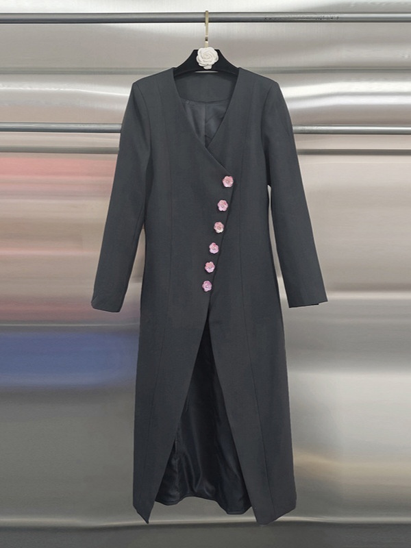 Temperament Casual business suit long sleeve coat for women