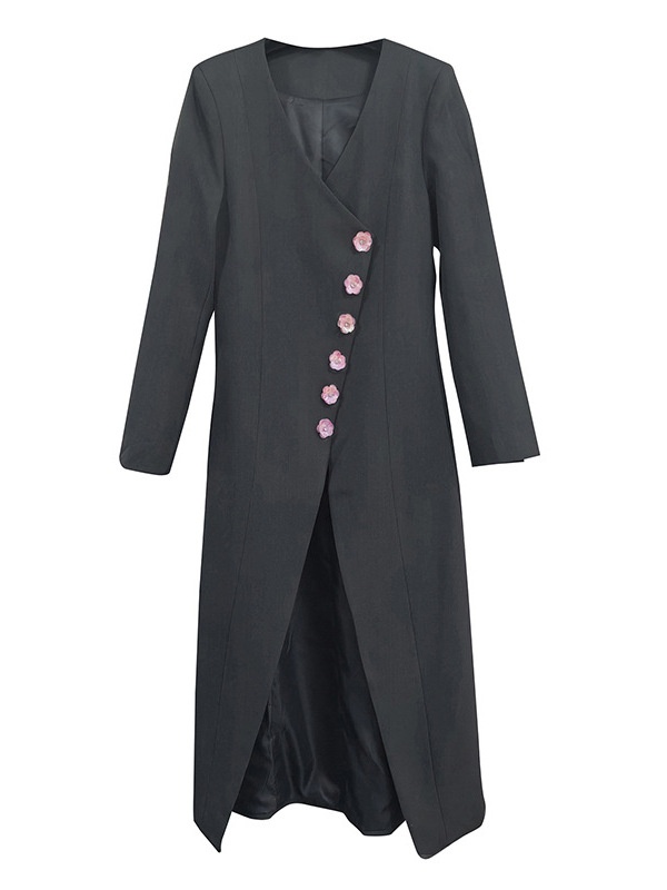 Temperament Casual business suit long sleeve coat for women