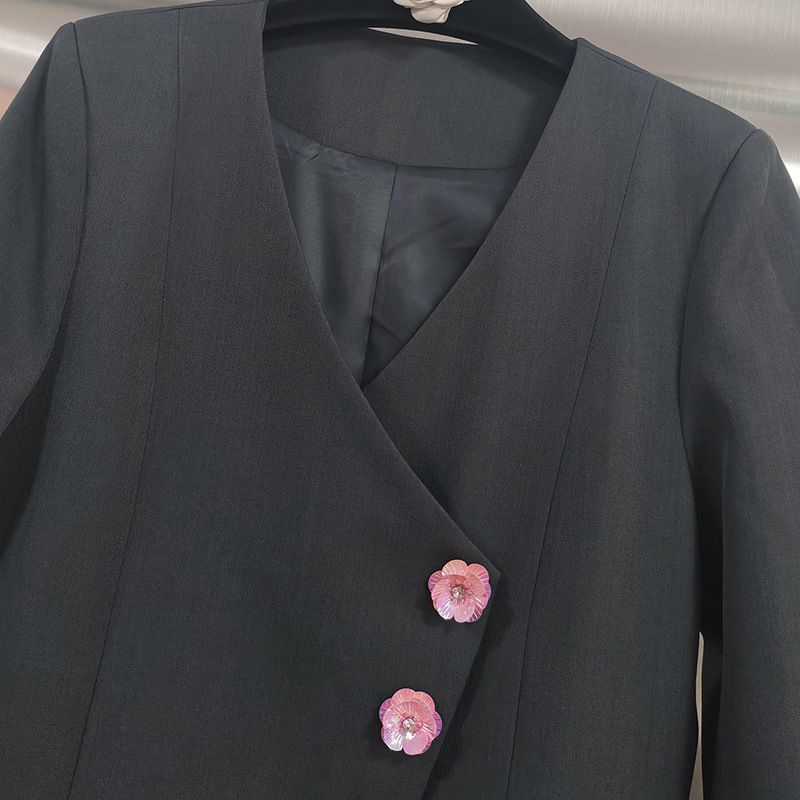 Temperament Casual business suit long sleeve coat for women