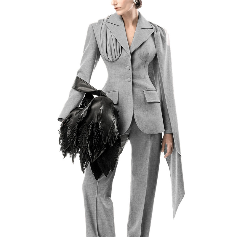 Slim streamer business suit niche temperament coat