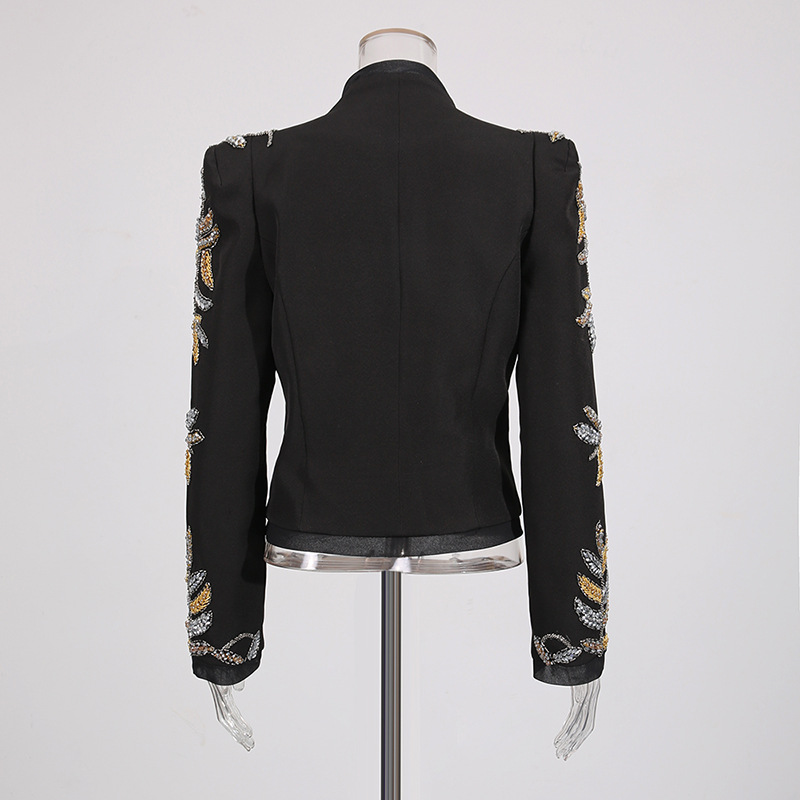 European style business suit rhinestone coat for women