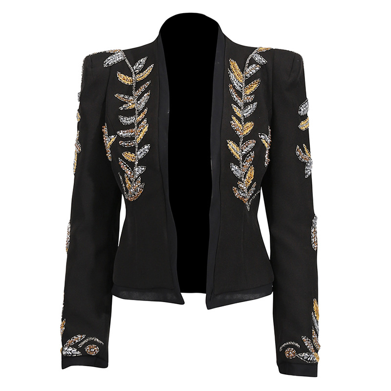 European style business suit rhinestone coat for women