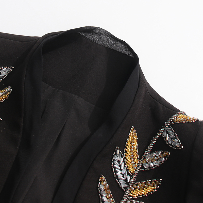 European style business suit rhinestone coat for women
