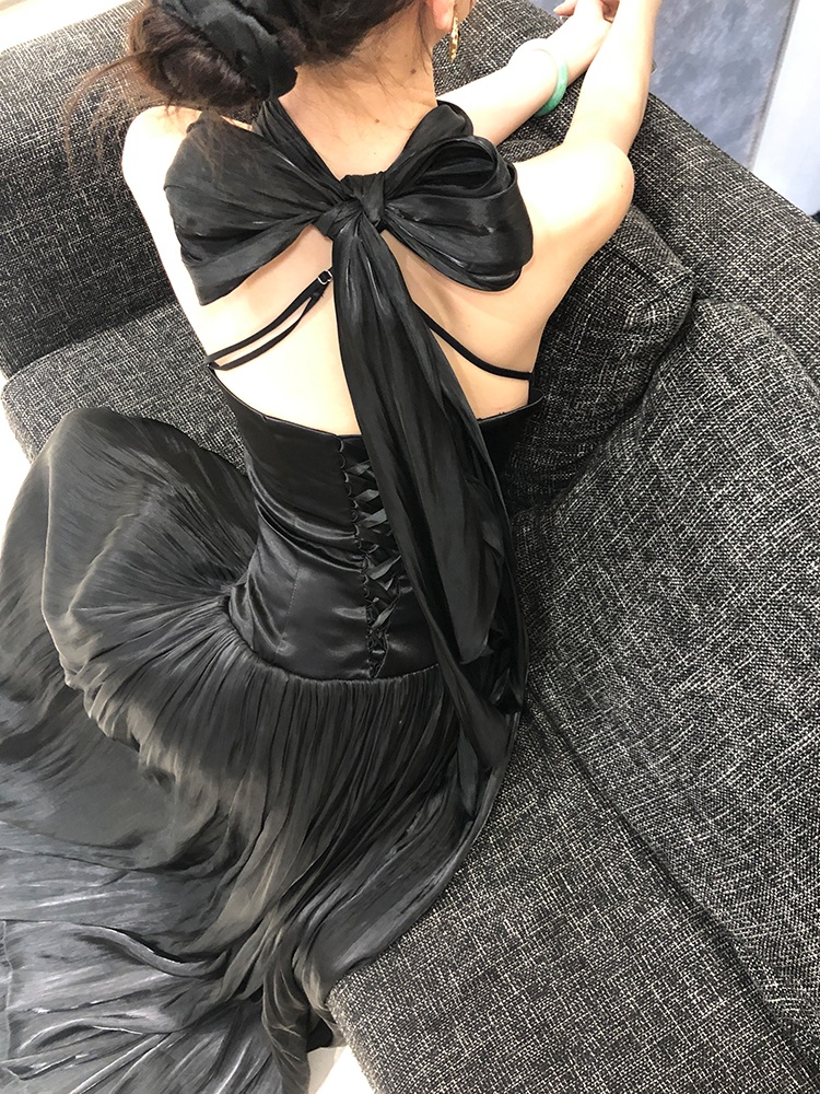 France style dress halter long dress