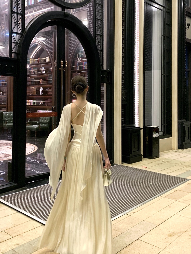 France style dress halter long dress