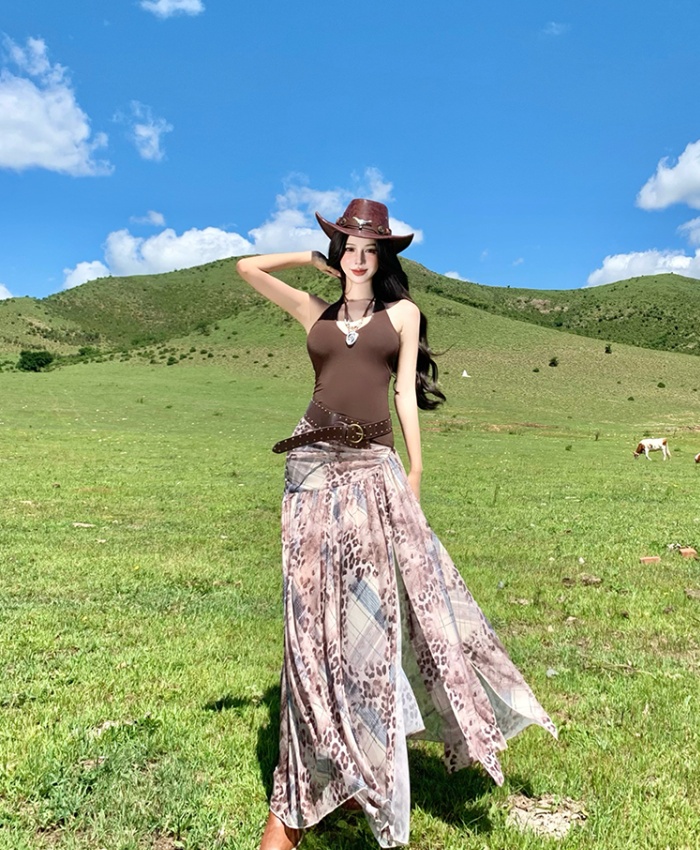 Slim splice long spicegirl high waist dress for women