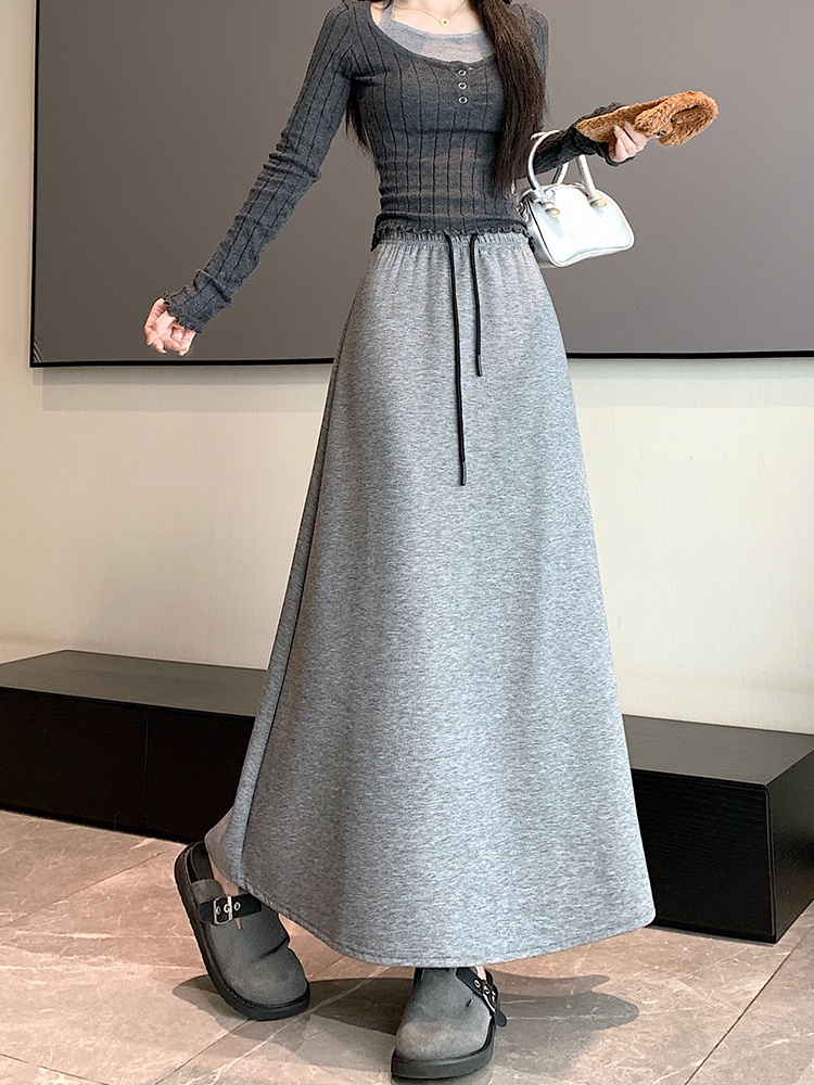 All-match thick big skirt large yard high waist skirt