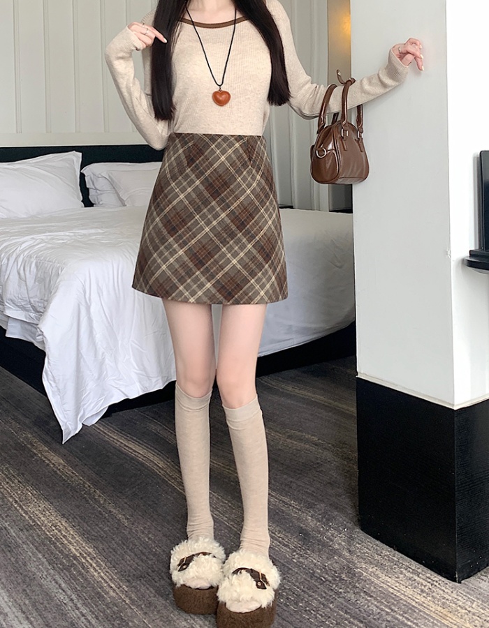 Thermal autumn and winter retro Korean style skirt