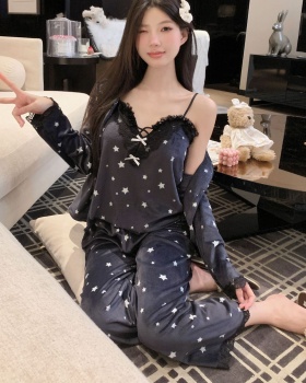 Sexy thermal island flair pajamas 3pcs set for women
