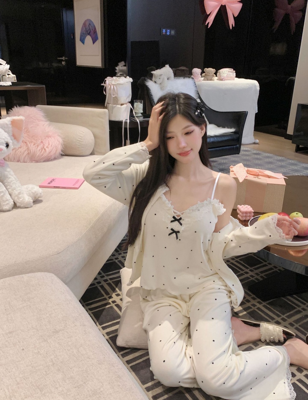 Thermal island flair pajamas 3pcs set for women