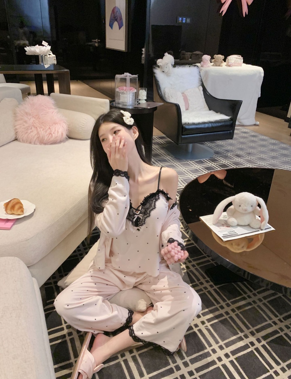 Thermal island flair pajamas 3pcs set for women