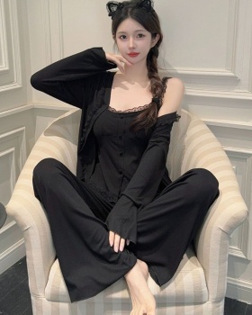 Spring and autumn lady pajamas 3pcs set for women