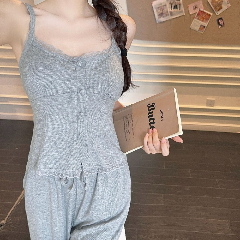Spring and autumn lady pajamas 3pcs set for women