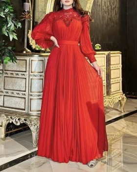 Summer long sleeve dress chiffon long dress for women