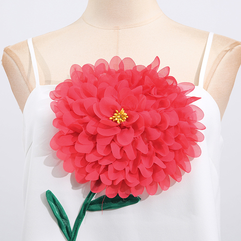 Flowers decoration stereoscopic long dress loose dress