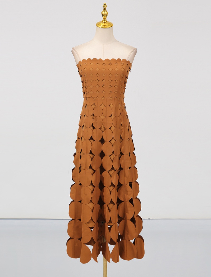 Temperament dress wrapped chest long dress for women