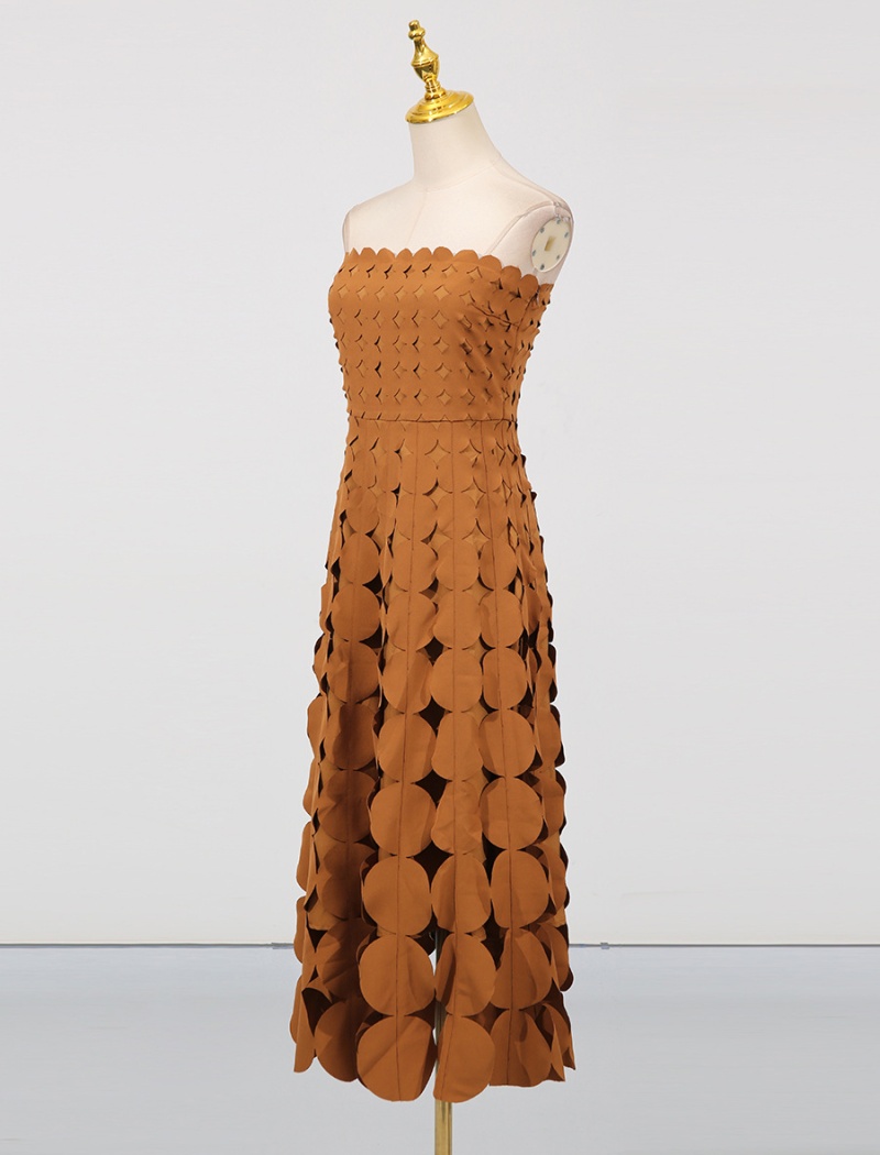 Temperament dress wrapped chest long dress for women