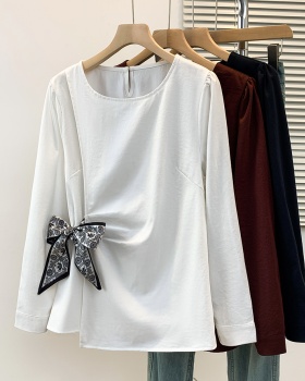 Long sleeve fat sister tops slim shirt for women