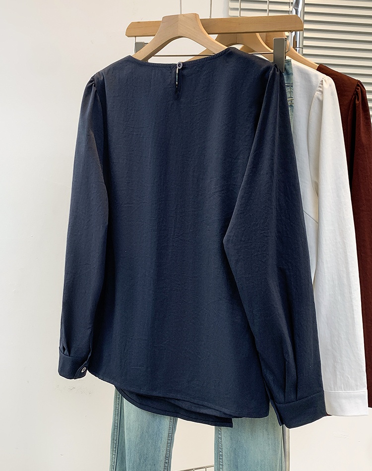 Long sleeve fat sister tops slim shirt for women