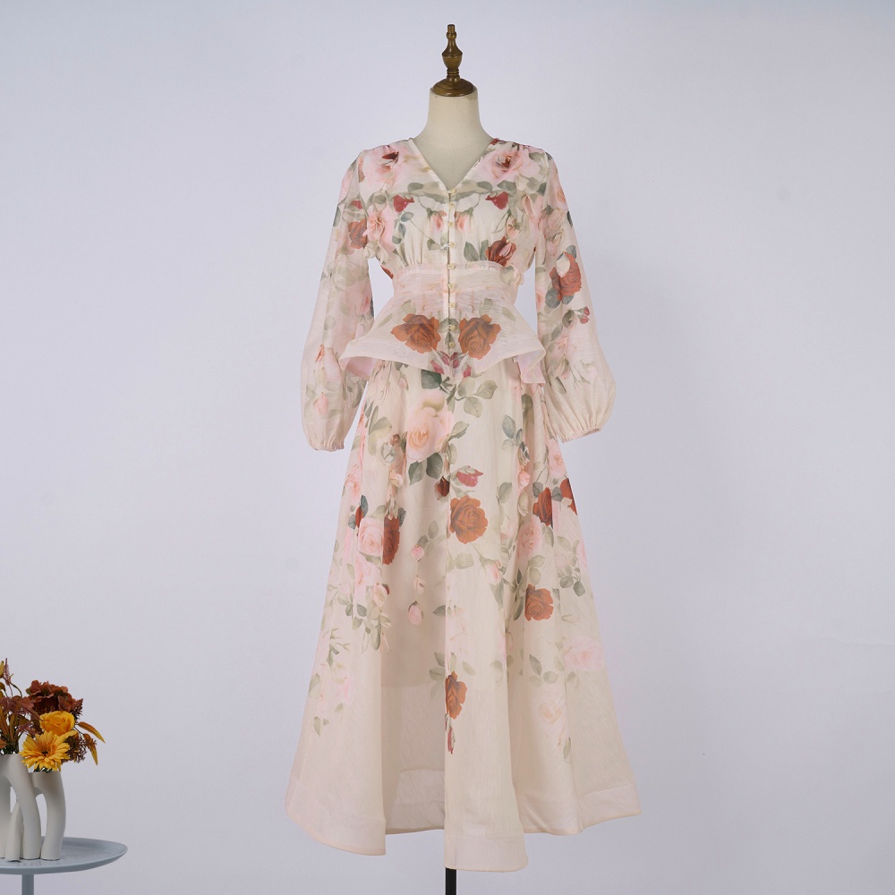 Elegant catwalk colors single-breasted long skirt a set