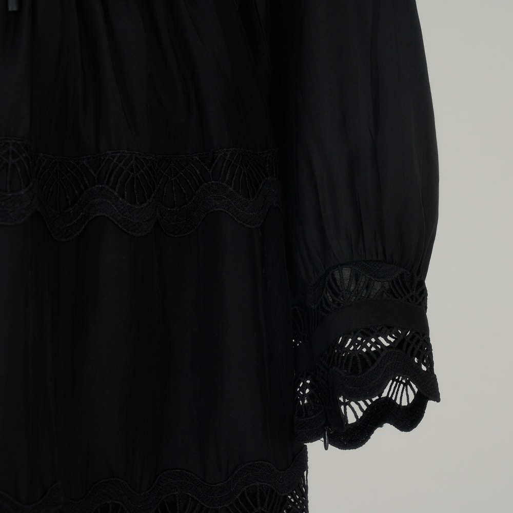 Lace European style tops big skirt vacation formal dress a set