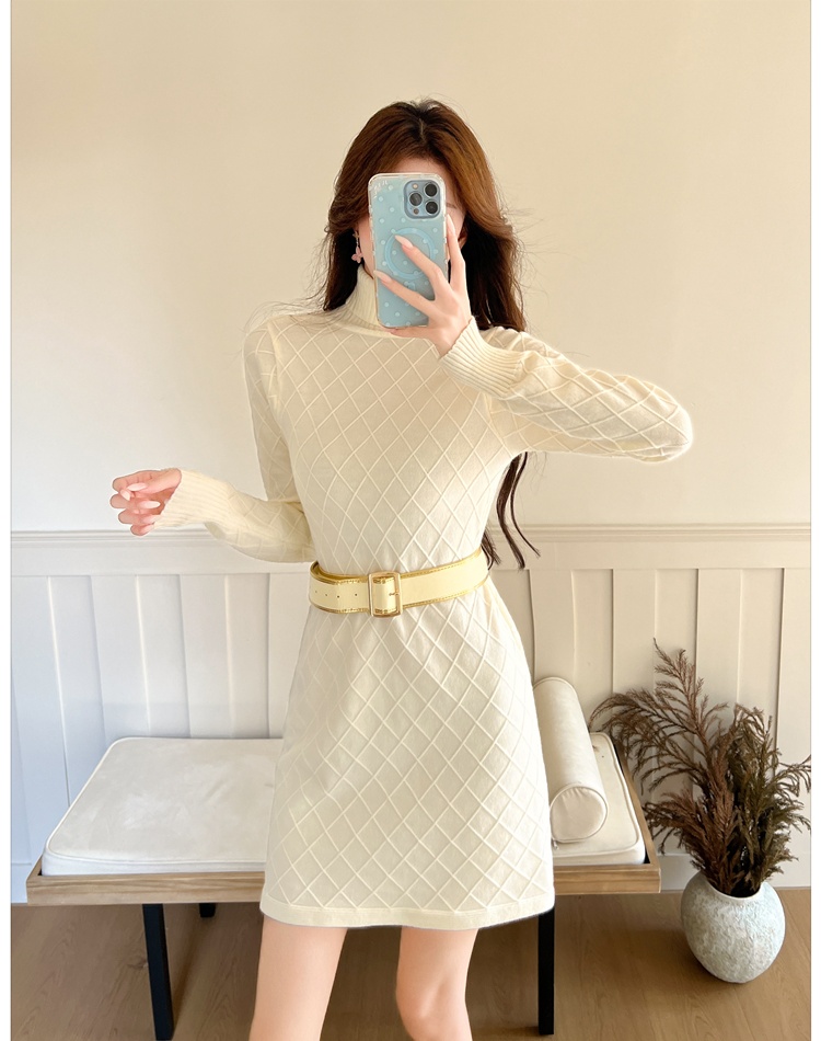 Autumn elegant dress temperament sweater dress for women