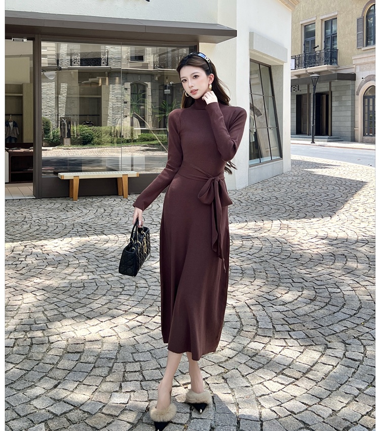 Knitted Casual long dress fashion slim dress
